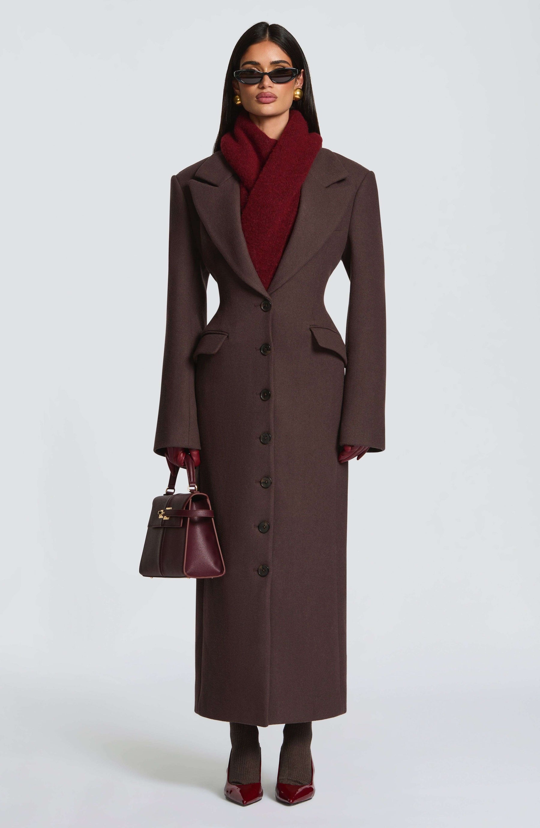 Jeanie Scarf - Burgundy Ryvelle