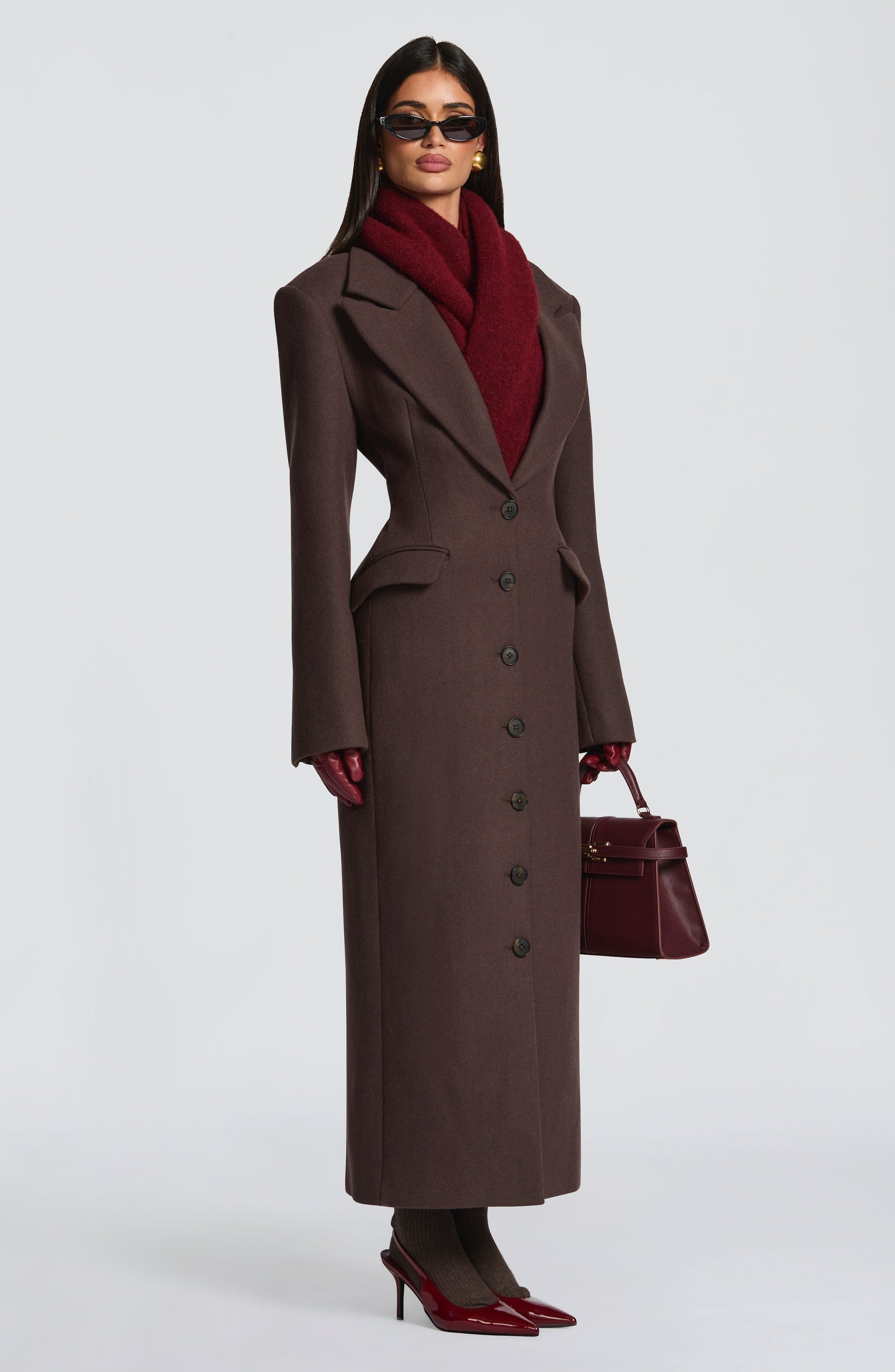 Jeanie Scarf - Burgundy Ryvelle