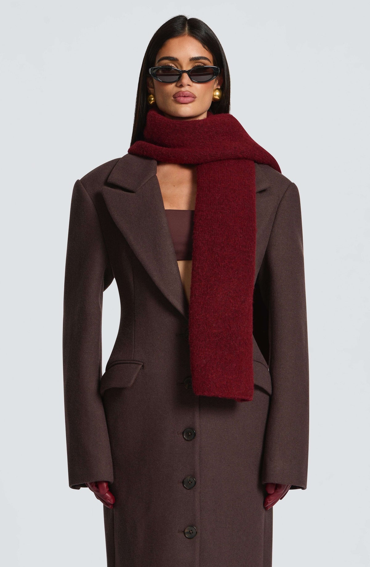 Jeanie Scarf - Burgundy Ryvelle