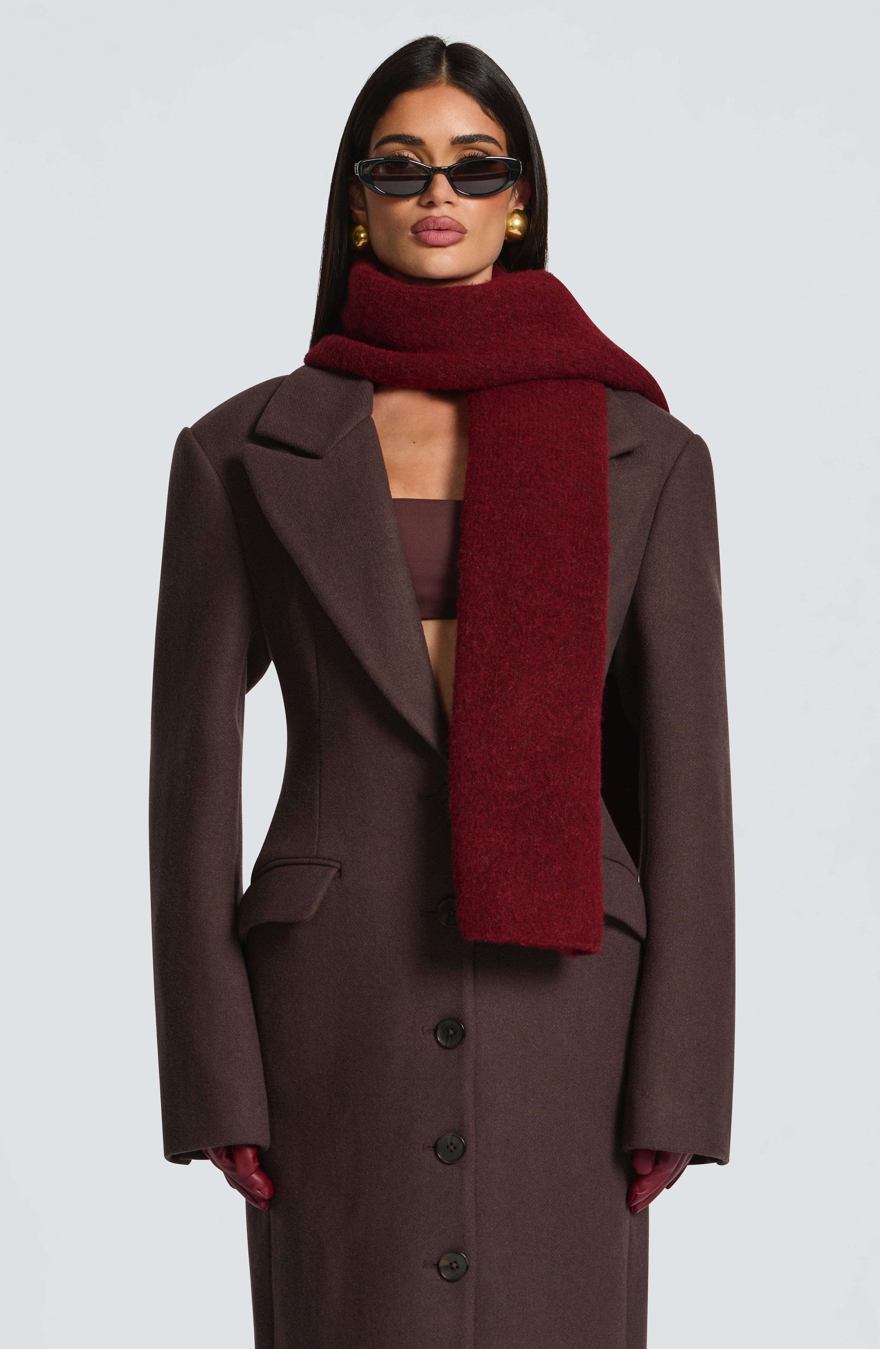 Jeanie Scarf - Burgundy Ryvelle