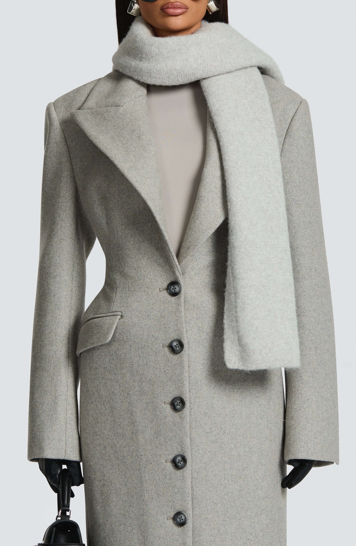 Jeanie Scarf - Light Grey Ryvelle