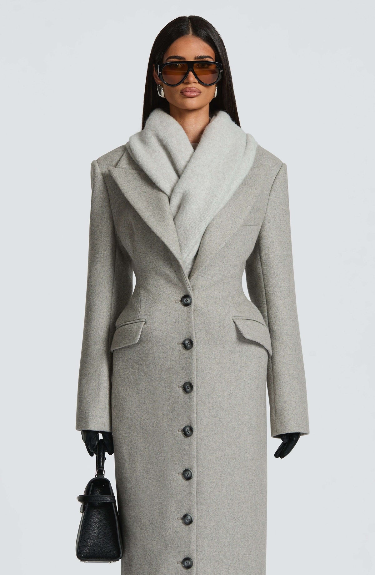 Jeanie Scarf - Light Grey Ryvelle