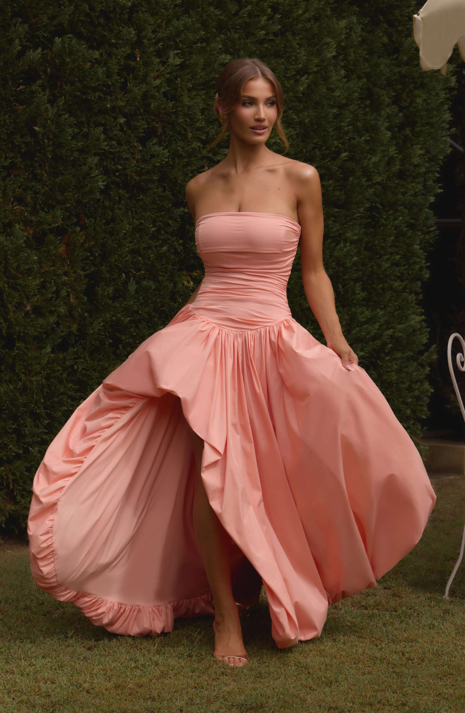 Jillian Maxi Dress - Peach Ryvelle