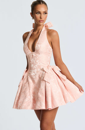 Jocelyn Mini Dress - Soft Peach Ryvelle