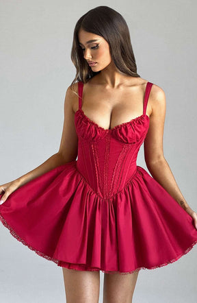 Josie Mini Dress - Red Ryvelle