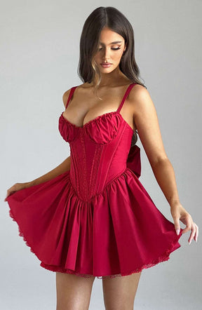 Josie Mini Dress - Red Ryvelle