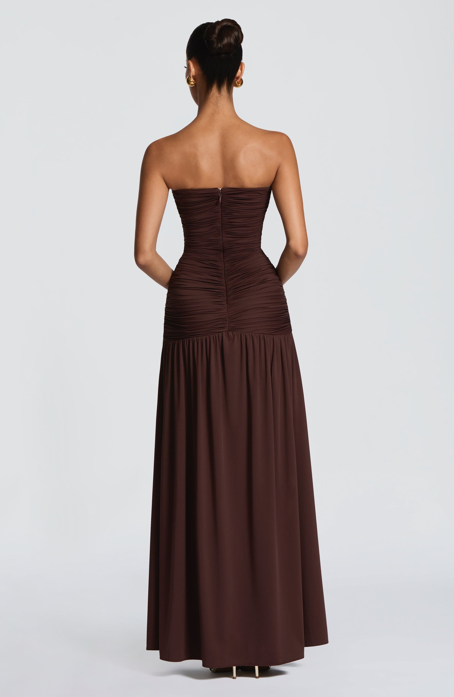 Junia Maxi Dress - Plum Brown Ryvelle