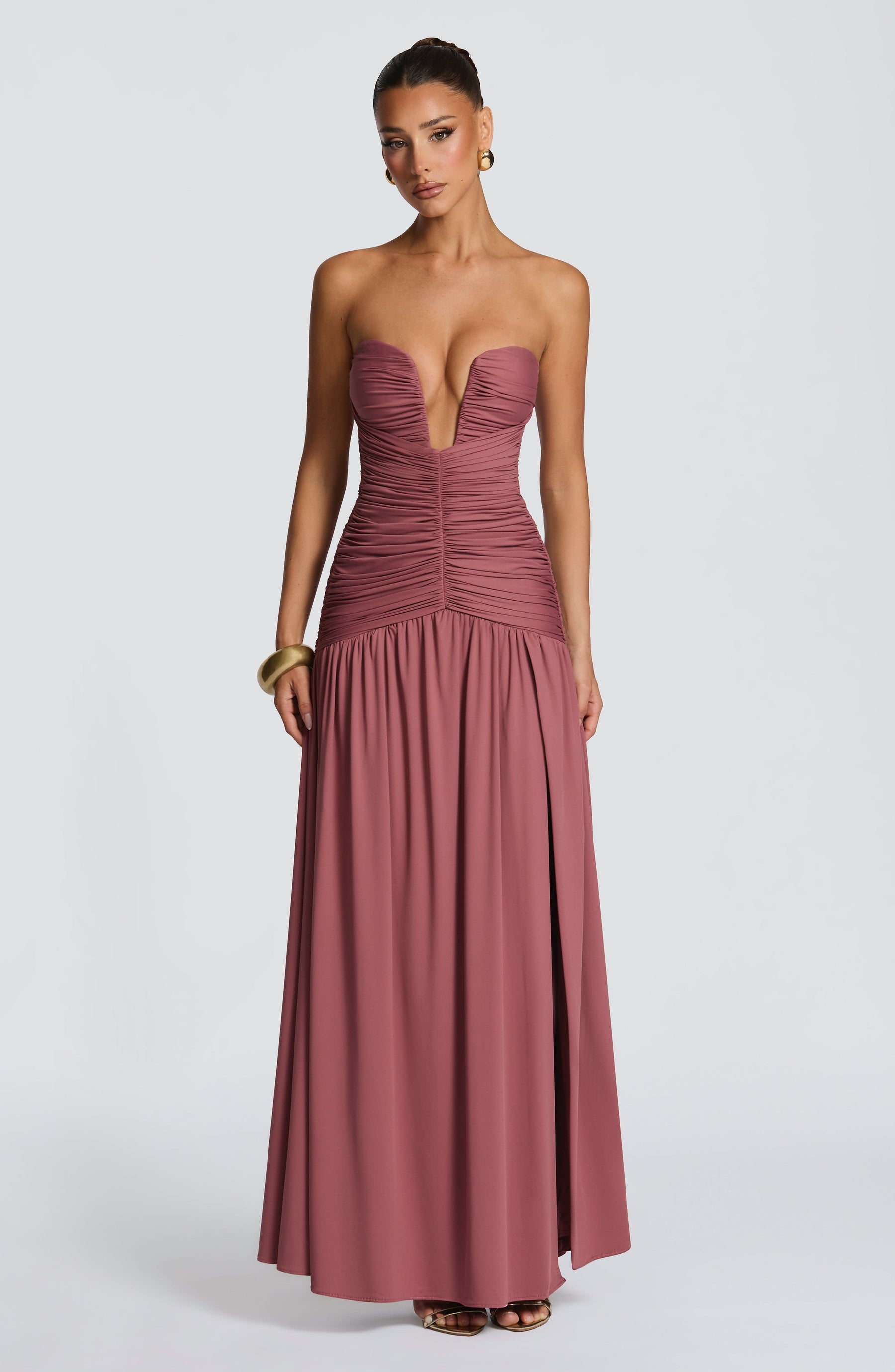 Junia Maxi Dress - Rose Brown Ryvelle