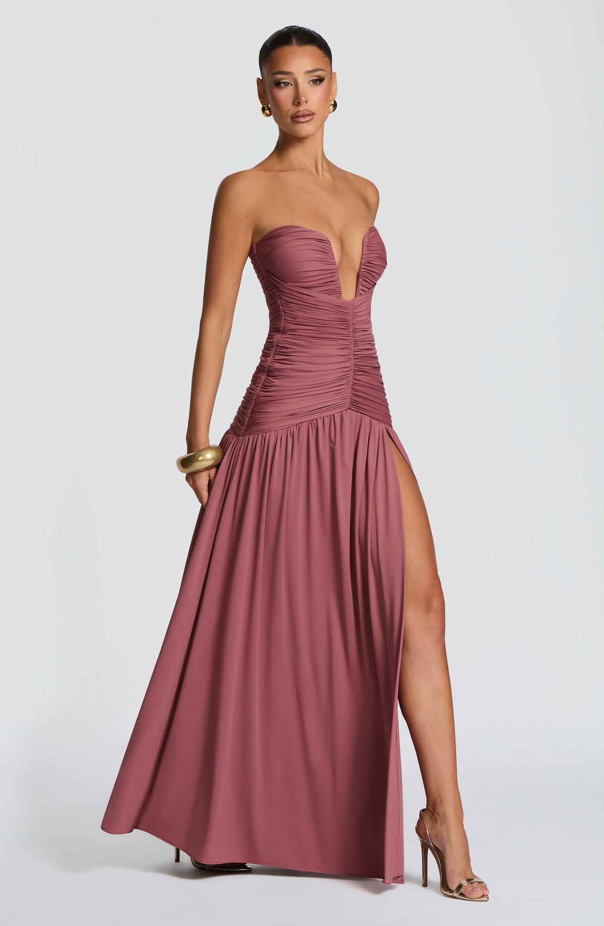 Junia Maxi Dress - Rose Brown Ryvelle