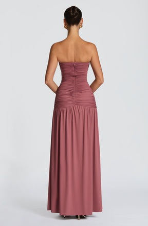 Junia Maxi Dress - Rose Brown Ryvelle