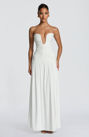Junia Maxi Dress - White Ryvelle
