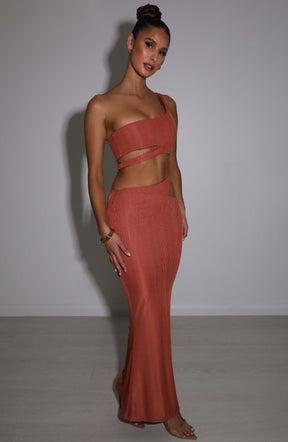 Kaela Maxi Skirt - Rust Ryvelle
