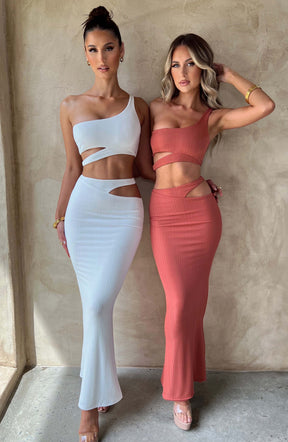 Kaela Maxi Skirt - Rust Ryvelle