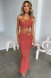 Kaela Maxi Skirt - Rust Ryvelle