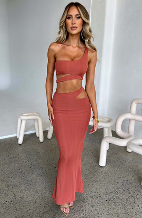 Kaela Maxi Skirt - Rust Ryvelle
