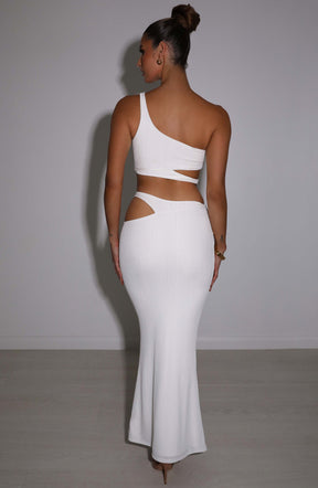 Kaela Maxi Skirt - White Ryvelle