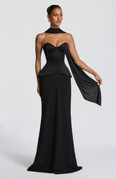 Kaia Maxi Skirt - Black Ryvelle