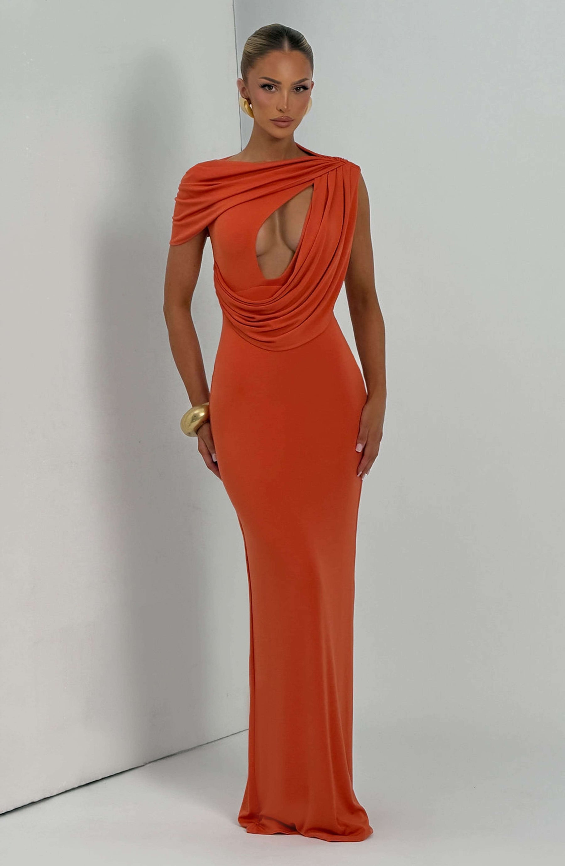 Kalina Maxi Dress - Burnt Orange Ryvelle