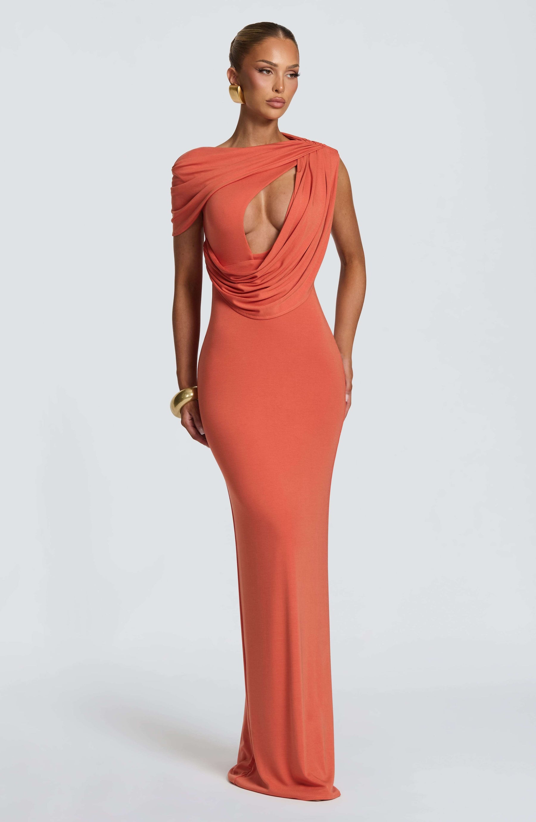 Kalina Maxi Dress - Burnt Orange Ryvelle