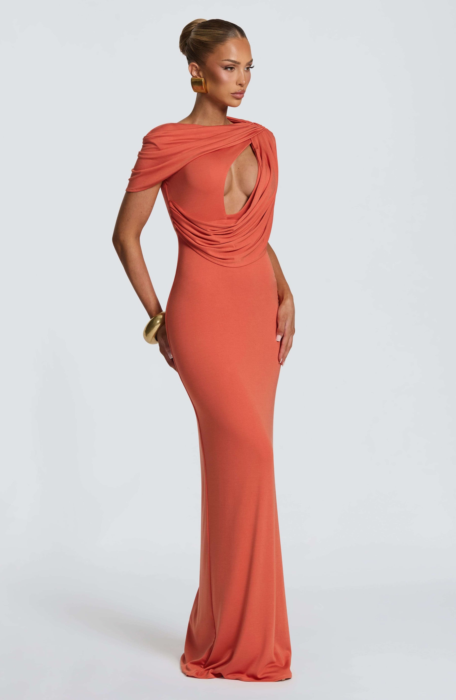 Kalina Maxi Dress - Burnt Orange Ryvelle
