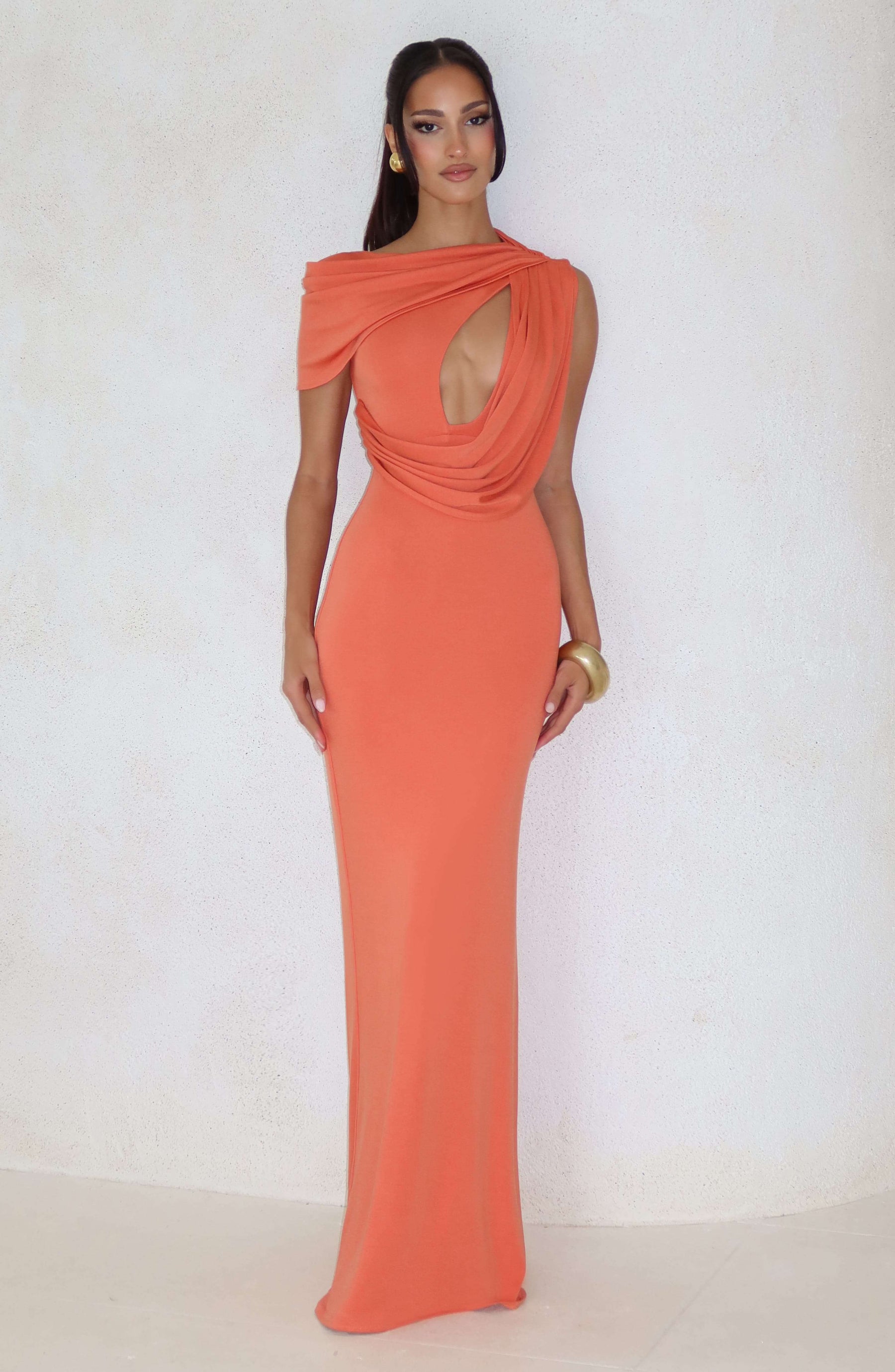 Kalina Maxi Dress - Burnt Orange Ryvelle
