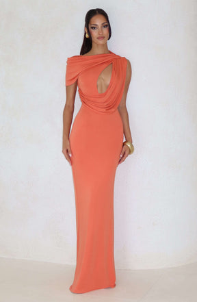 Kalina Maxi Dress - Burnt Orange Ryvelle