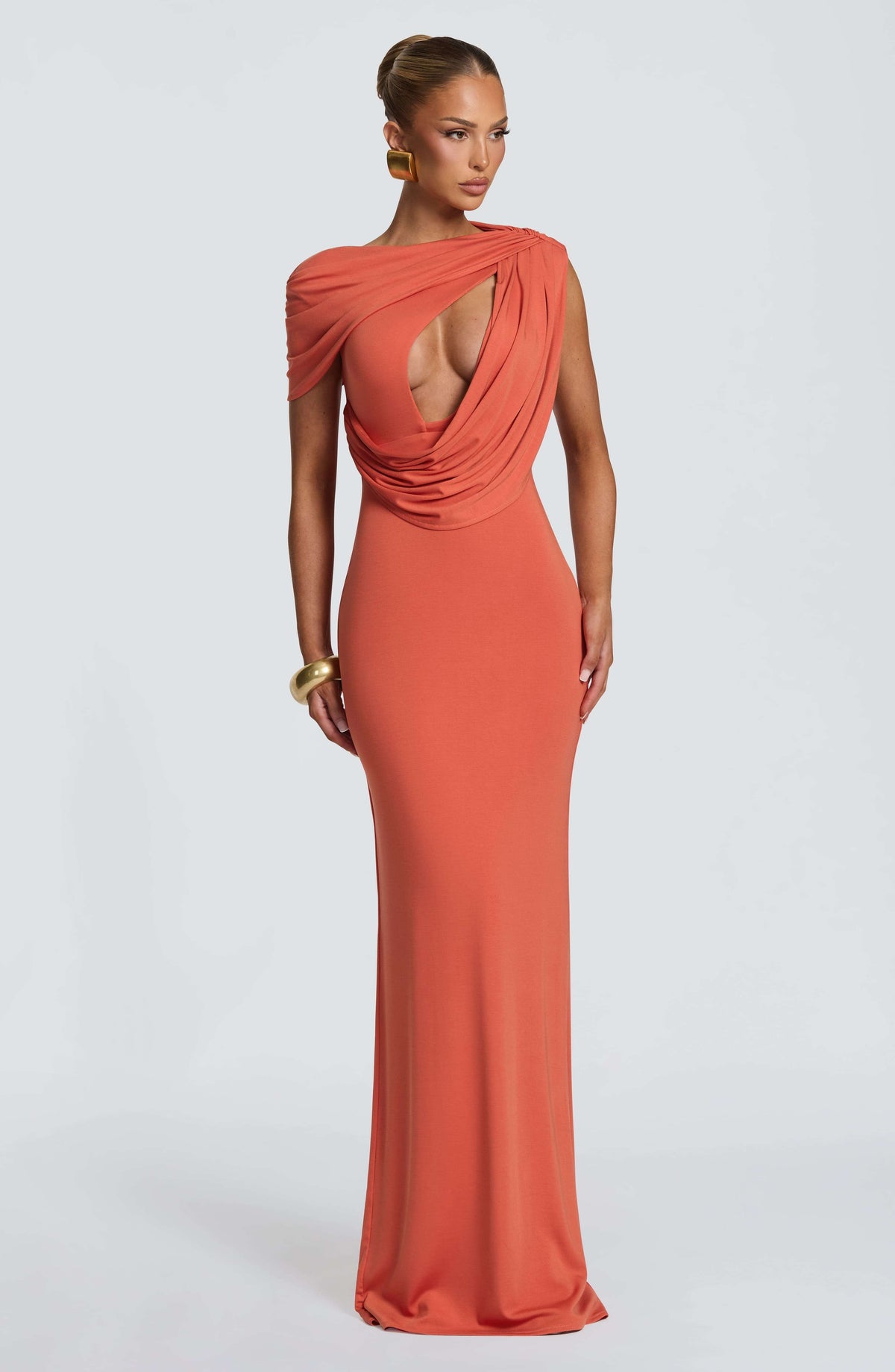 Kalina Maxi Dress - Burnt Orange Ryvelle