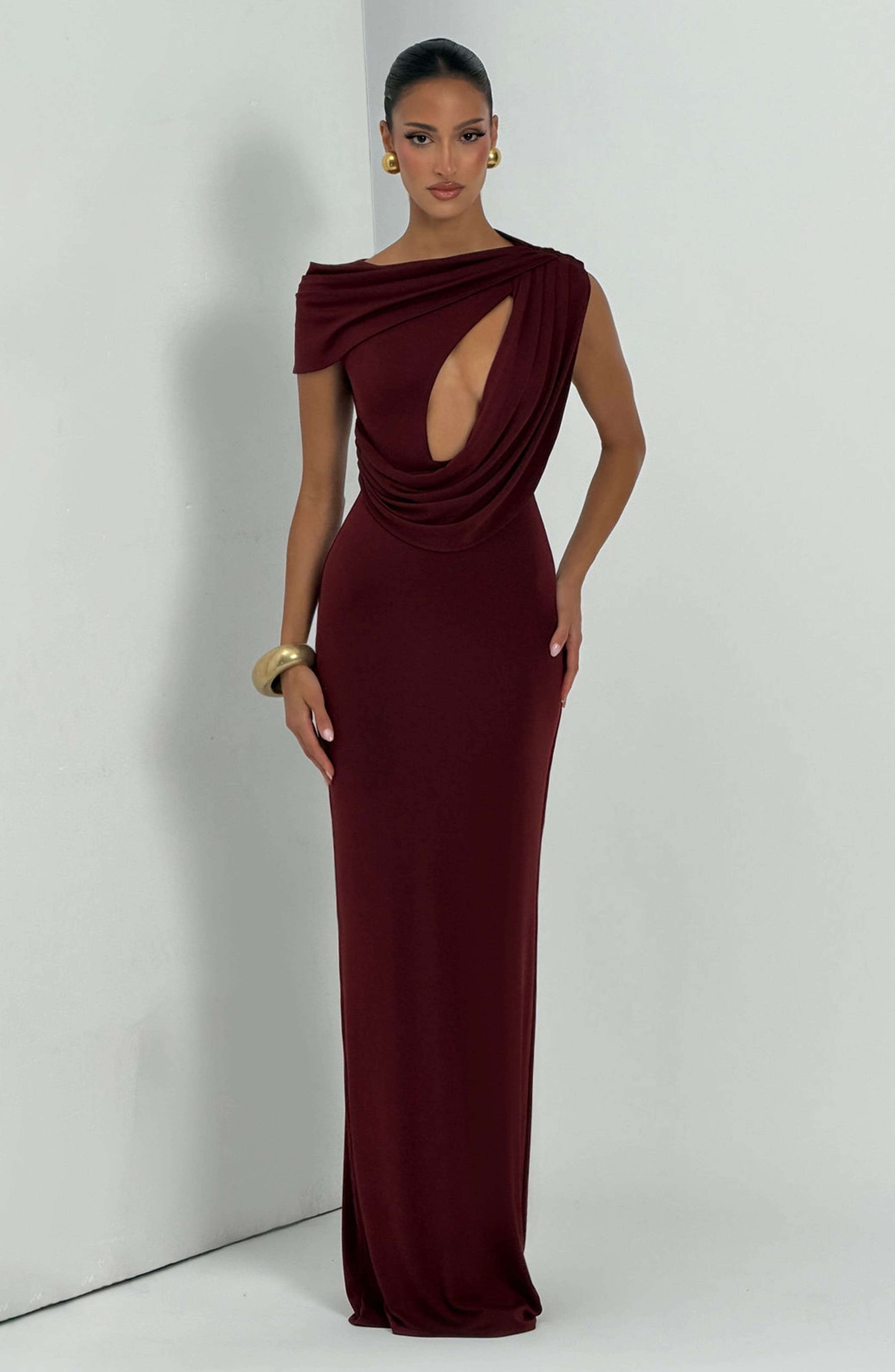 Kalina Maxi Dress - Cherry Lacquer Ryvelle