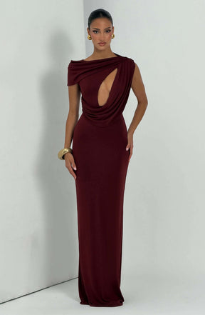 Kalina Maxi Dress - Cherry Lacquer Ryvelle
