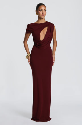 Kalina Maxi Dress - Cherry Lacquer Ryvelle