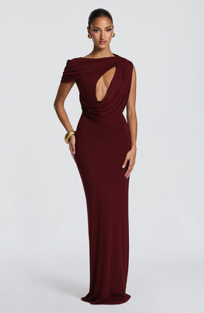 Kalina Maxi Dress - Cherry Lacquer Ryvelle