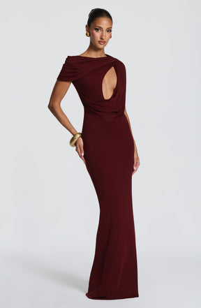 Kalina Maxi Dress - Cherry Lacquer Ryvelle