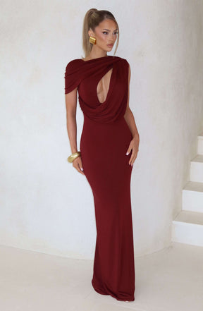 Kalina Maxi Dress - Cherry Lacquer Ryvelle