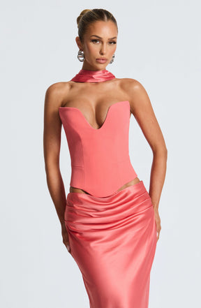 Kamiyah Corset - Coral Pink Ryvelle