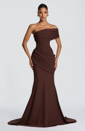 Kasia Gown - Plum Brown Ryvelle