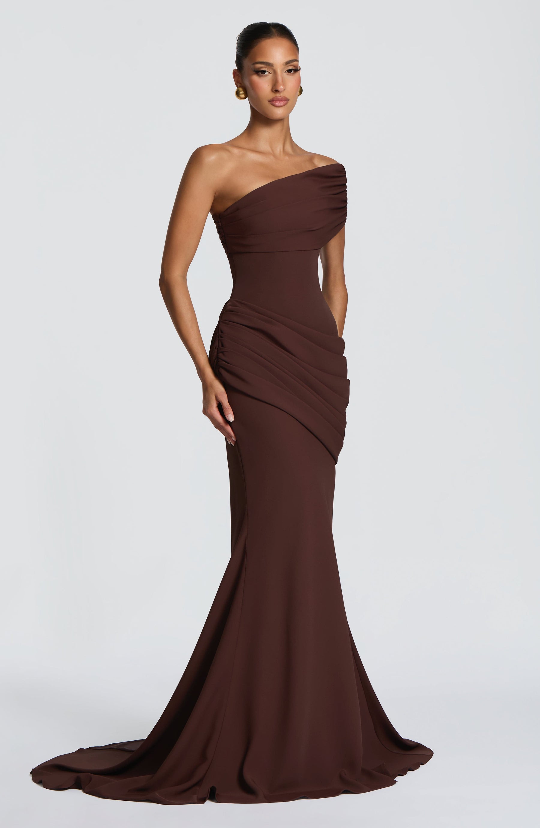 Kasia Gown - Plum Brown Ryvelle