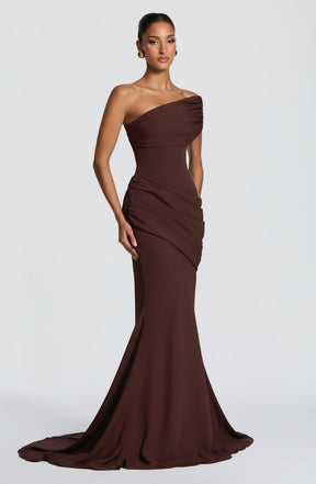 Kasia Gown - Plum Brown Ryvelle
