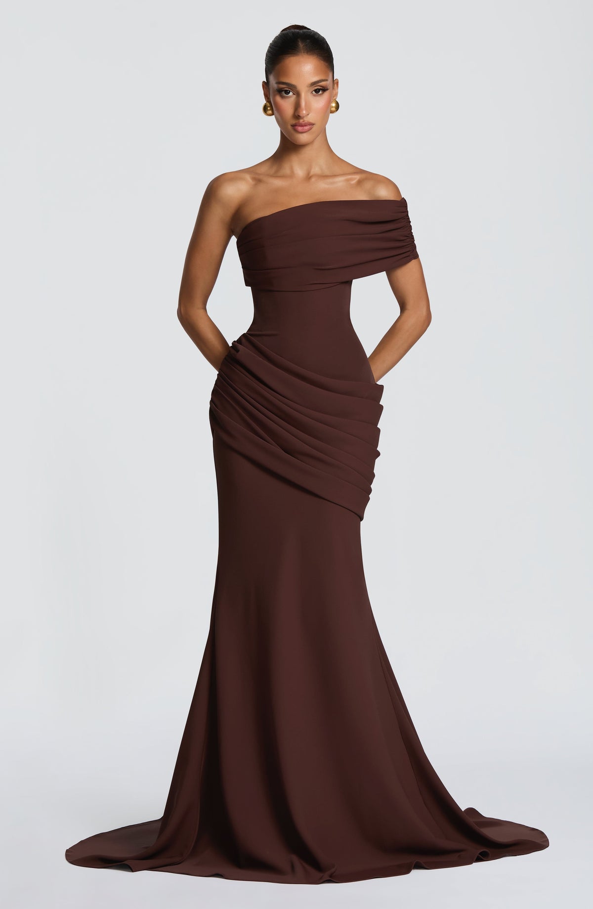 Kasia Gown - Plum Brown Ryvelle