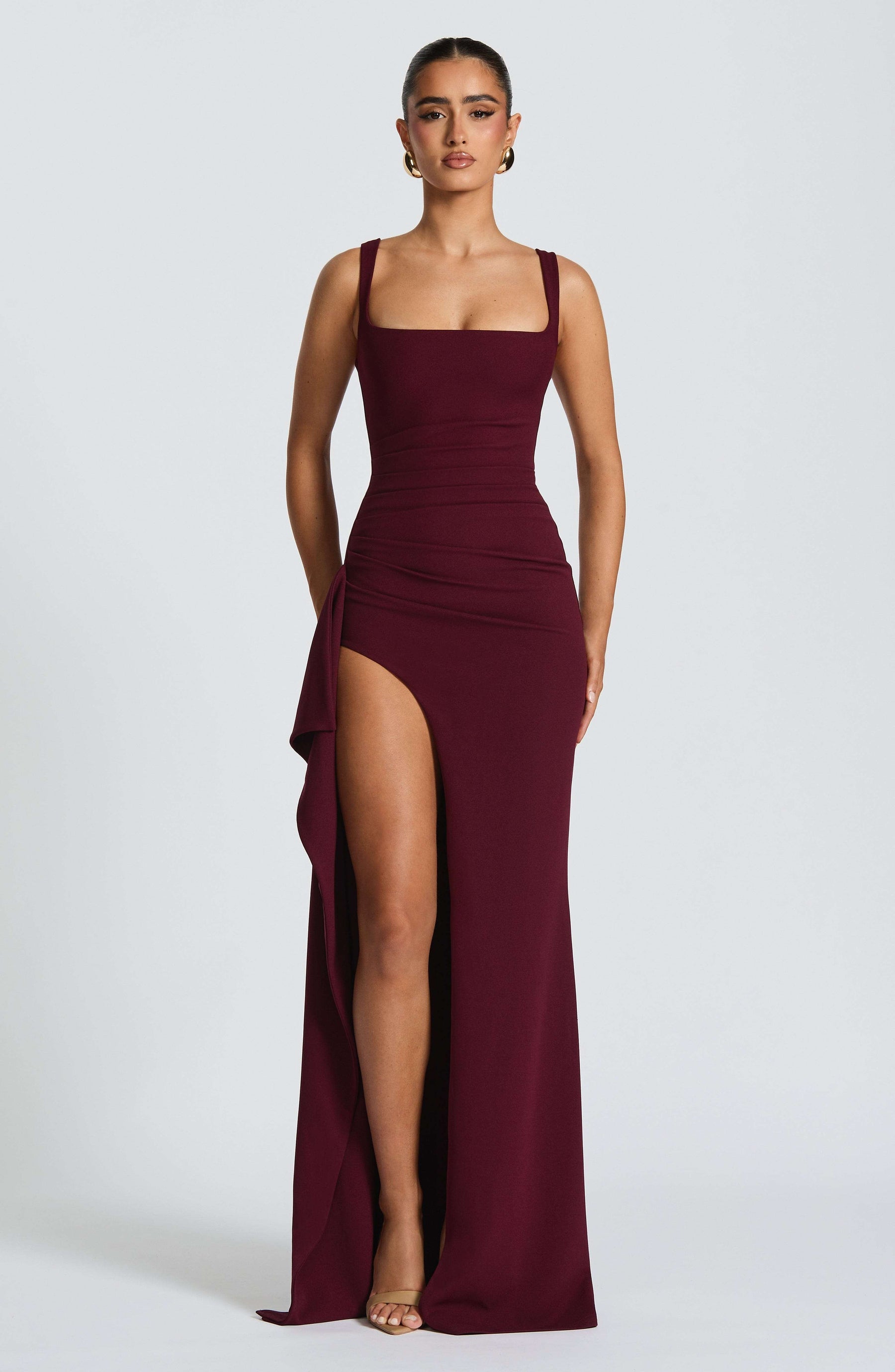Katana Maxi Dress - Cherry Lacquer Ryvelle