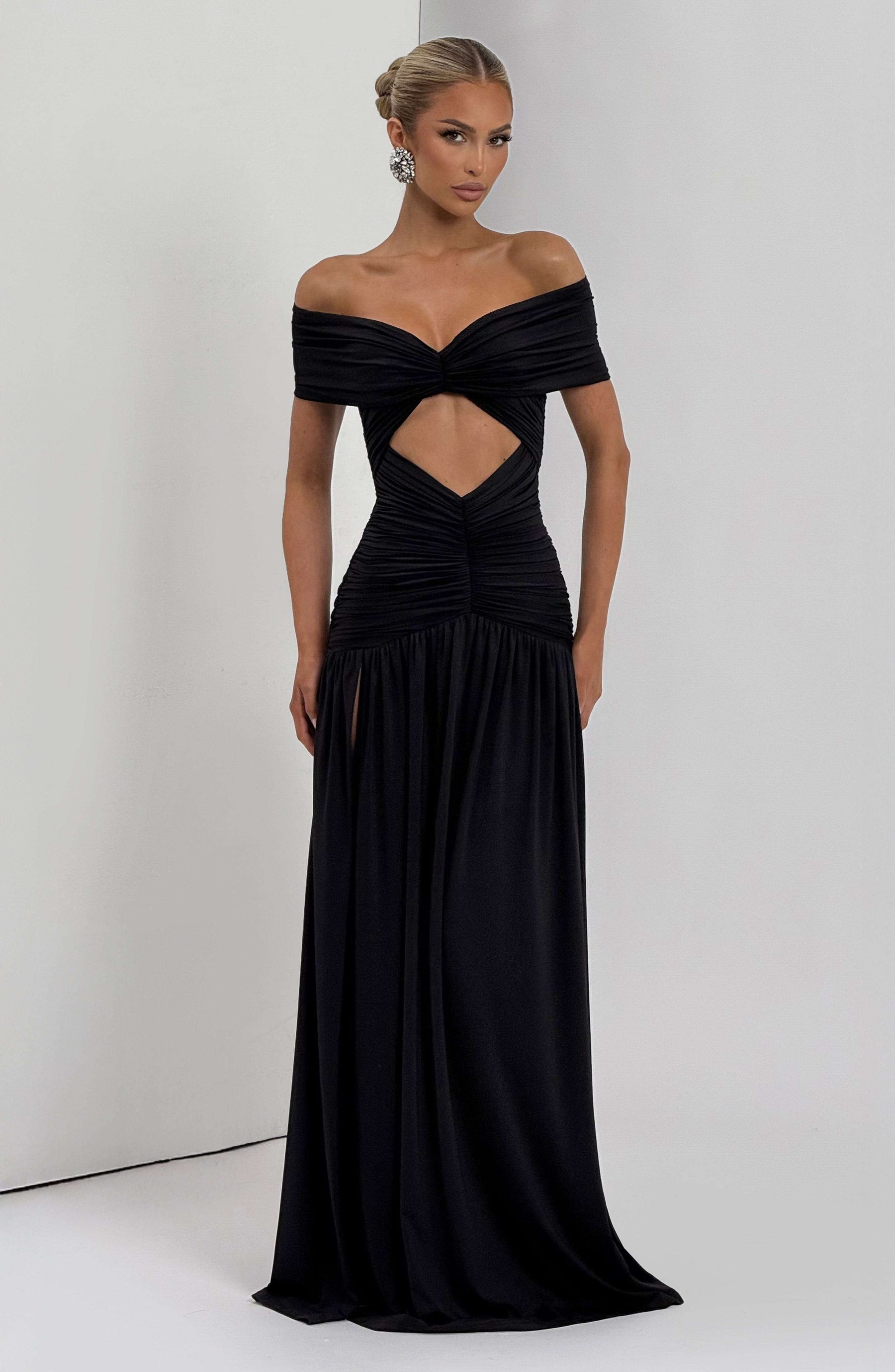 Kathryn Maxi Dress - Black Ryvelle