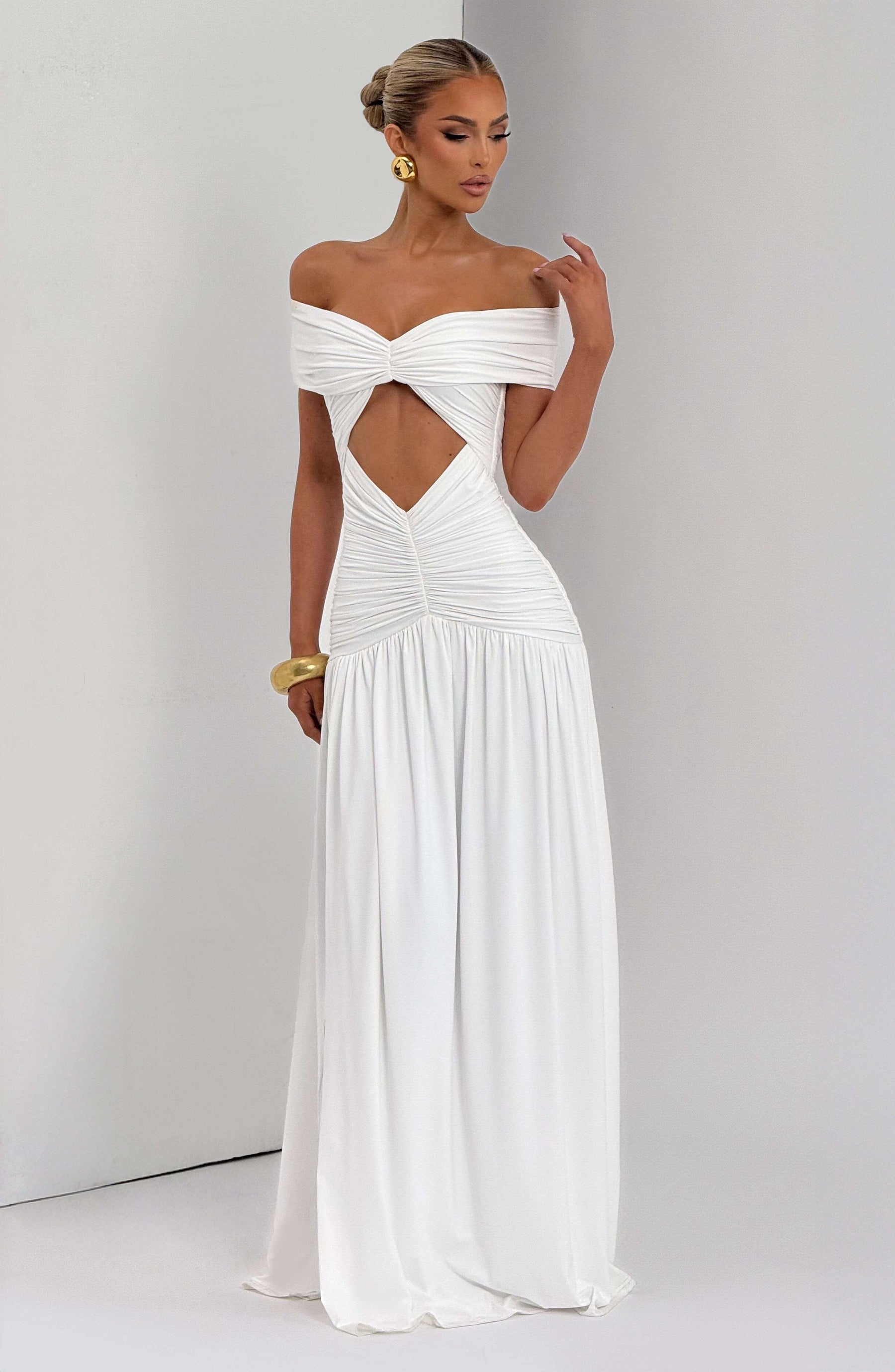 Kathryn Maxi Dress - White Ryvelle
