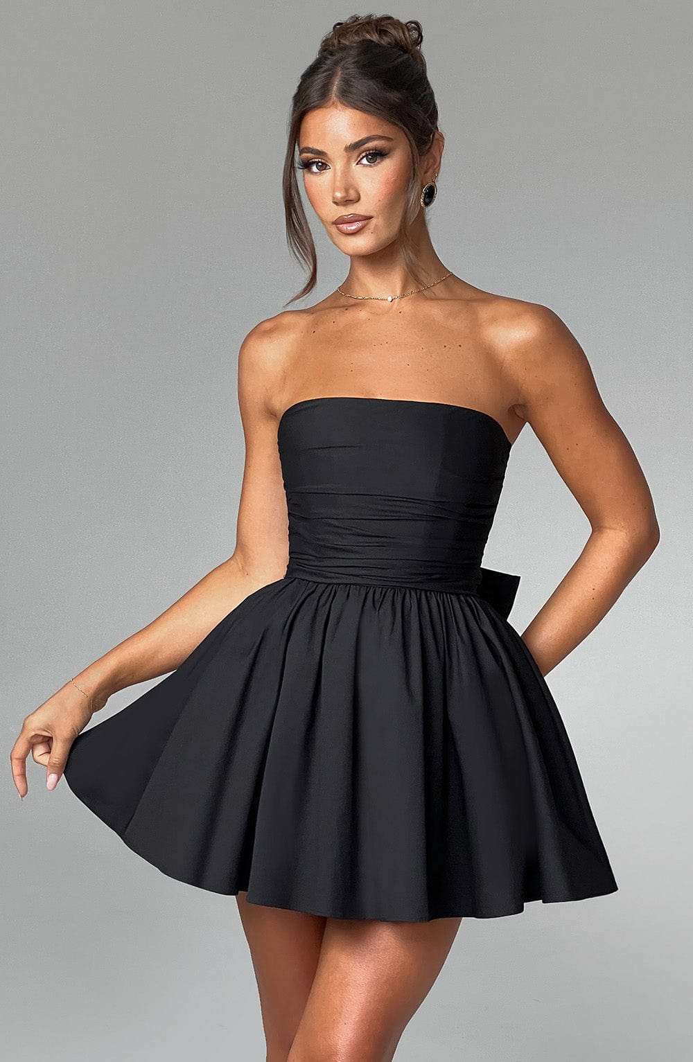 Katrina Mini Dress - Black Ryvelle