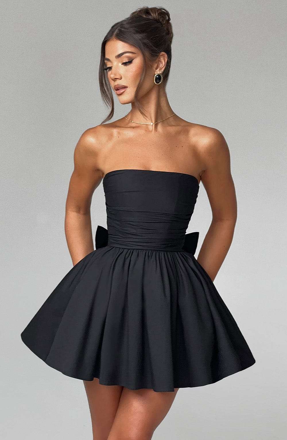 Katrina Mini Dress - Black Ryvelle