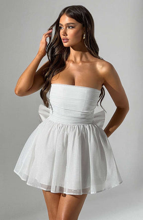 Katrina Mini Dress - Ivory Sparkle Ryvelle