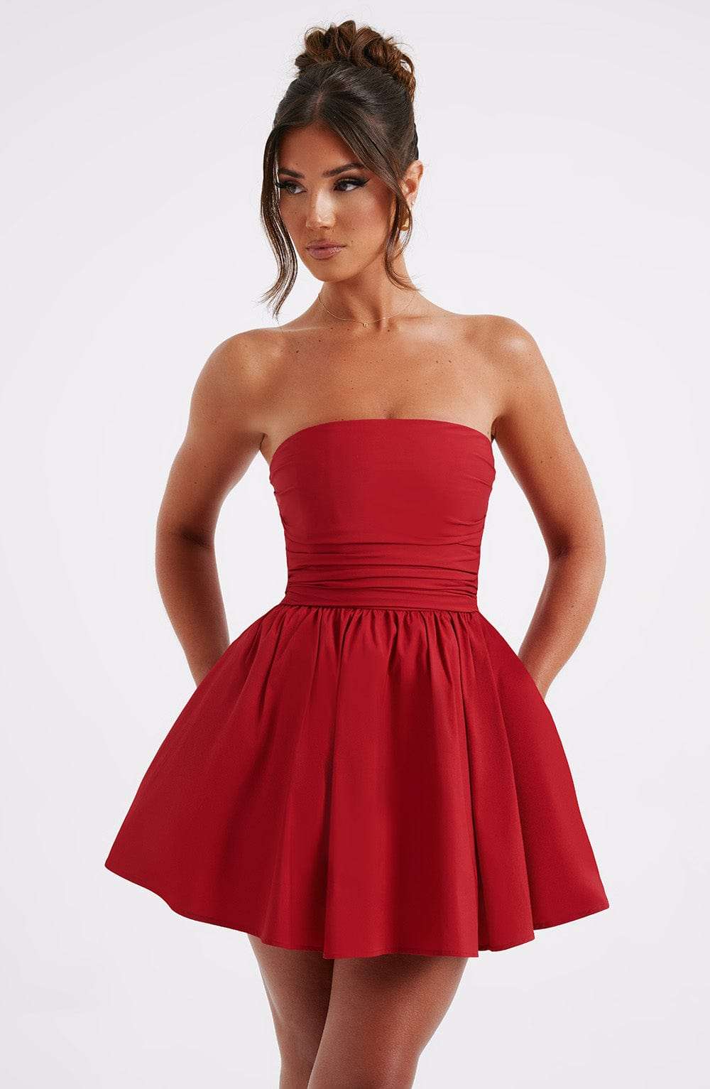 Katrina Mini Dress - Red Ryvelle