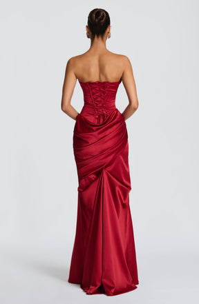 Kensington Maxi Dress - Deep Red Ryvelle