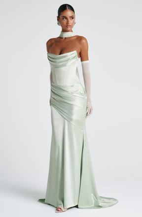 Robe longue Kensington – Menthe