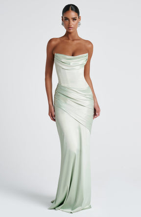 Robe longue Kensington – Menthe
