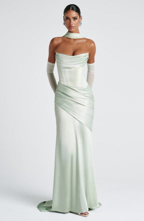 Robe longue Kensington – Menthe