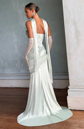 Robe longue Kensington – Menthe